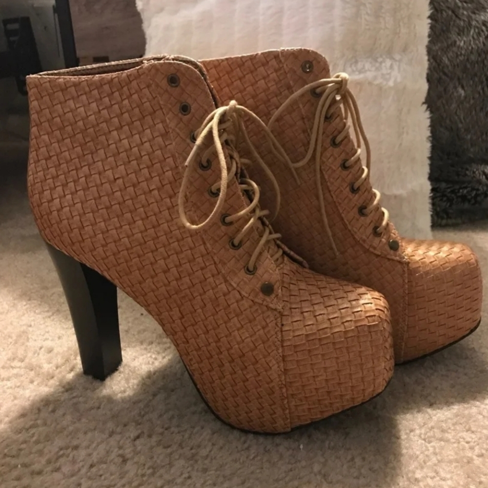 Leah Woven Platform Heels